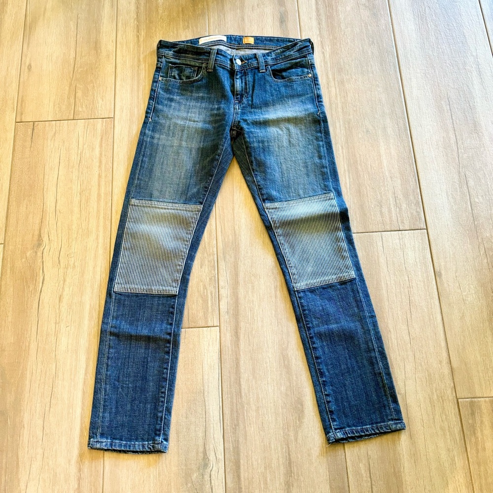 Pilcro and the Letterpress Hyphen Railroad Stripe Patch Jean Size 27